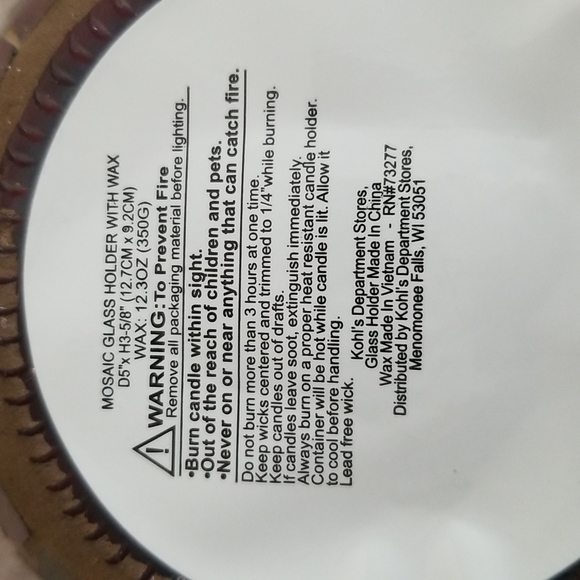 🕯MOSAIC GLASS CANDLE 🕯 - Picture 3 of 4